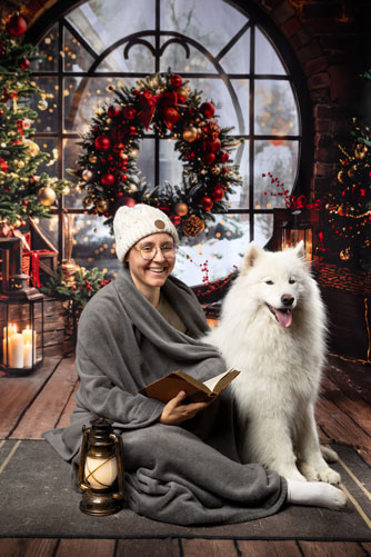 séance photo studio chien noel sud 