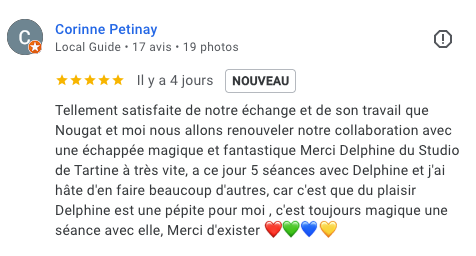 avis photographe canin le studio de Tartine provence